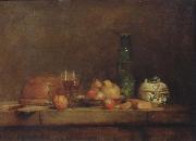 Jean Baptiste Simeon Chardin Style life with olive glass Sweden oil painting artist